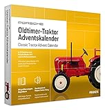 FRANZIS 67133 - Porsche Oldtimer-Traktor Adventskalender, Metall Modellbausatz im Maßstab 1:43, inkl. Soundmodul und 52-seitigem Begleitbuch