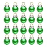 Mini Christbaumkugeln，20 Stück Miniatur Wichtel Zubehör Mini Weihnachtskugeln 1cm Grün Christbaumkugeln Klein Wichtel Klein Weihnachtsbaumschmuck Wichtel Zubehör Weihnachten