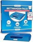 Bettwanzen-Falle [5 Stück] Bettwanzenfallen für die Befallsermittlung zur Bettwanzen-Bekämpfung - Monitoring-Klebefalle inkl. Köder mit starkem Lockmittel, Monitoring System hergestellt in der EU