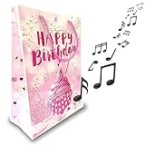 MUSIK-Geschenktüte zum Geburtstag, spielt beim Öffnen 'Celebration' (Coverversion), tolle Geschenkverpackung mit süßem Überraschenungseffekt, GagBag von bentino