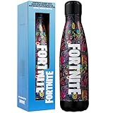 Fortnite Trinkflasche Edelstahl 500ml, Auslaufsichere Isolierflasche, BPA-frei, 24h Kalt & Warm, Doppelwandig Isoliert, 100% Rostfrei, Gamer Geschenk (Multi Fortnite)