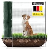 horizont Begrenzungszaun FIX, mobiler Zaun 20 m lang, 120 cm hoch, ideal für große Haustiere, Hundezaun, Camping, Gartennetz, inkl. 12 Pfähle, Absperrzaun, Steckzaun, Auslauf für Hunde