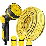 Comfort Schlauch 13 mm (1/2 Zoll), 10m,20m,30m knickfrei, Garden Hose SchlauchGartenschlauch,Schlauch Kreuzgewebe,mit Anschlüsse aus von 3/4 Zoll und 1/2 Zoll, 10-Funktions-Spray (10M/10Meter)