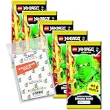 Bundle mit Lego Ninjago Serie 9 Trading Cards - 5 Booster + Exklusive Collect-it Hüllen