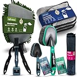 bio-chem Fahrradzubehör-Set 8-teilig – Komplettset mit Bürsten, Waschhandschuh & Tüchern – für Fahrradreinigung & Pflege – ideal für MTB, E-Bike, Rennrad, Citybike – lackschonend & effizient