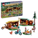 LEGO Friends Gemütliche Hütten im Abenteuercamp, Spielset für Rollenspiele in freier Natur, Kinderspielzeug für Mädchen und Jungen ab 7 Jahren mit 3 Spielfiguren und Fuchs, Camping-Spielzeug 42624