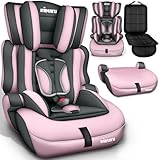 KIDUKU® Kindersitz 9-36 kg (1-12 Jahre) mit Kindersitzunterlage - Autositz ECE R129/03, Gruppe 1/2/3 Autokindersitz Kinderautositz