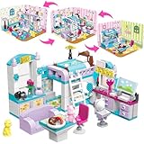 Cabeeskii Friends 3 in 1 Mädchen Traumhaus Bausteine Set – Spielzeug für Mädchen 6-12 Jahre, 3 Bauweisen, 194 Teile, fördert Kreativität und motorische Fähigkeiten
