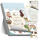 LEBENSKOMPASS® Rätselblock für Kinder – 100 Beschäftigungen mit Spielen, Bastelideen & Rätseln – Lernspaß & Schatzjagd – Undatiert, Abreißblock zum Aufhängen oder Aufstellen