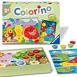 Ravensburger 24591 - Mein Holz-Colorino - Kinderspiel zum Farbenlernen, Steckspiel ohne Kunststoff mit Holzsteinen, Spiele und Spielzeug ab 2 Jahre