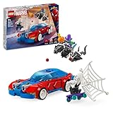 LEGO Marvel Spider-Mans Rennauto & Venom Green Goblin, Spidey-Spielzeug für Rollenspiele mit Superhelden-Figuren und baubarem Auto, Geschenk für Kinder, Jungs und Mädchen ab 7 Jahren 76279