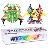 Hypertile Hyperbolisches Konstruktionsspielzeug - 7,6 x 7,6 cm STEM 3D-Abenteuer: 48 Platten & 80 Verbinder für Logik & Kreativität - Unendliche Flexible Formen - von Fun In Motion Toys