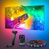 Govee Envisual TV Hintergrundbeleuchtung T2 mit Dual-Kamera für 55-65 Zoll Fernseher und PC, RGBIC WiFi TV LED Hintergrundbeleuchtung kompatibel mit Alexa und Google Assistant für Deko