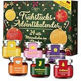 Frühstück Adventskalender Marmelade aus Deutschland Konfitüre Weihnachten 2024 Auftsrich aus 24 Gläsern Geschenkidee Geschenkset