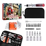 Duqulle Weihnachts Adventskalender Werkzeuge - Autoreparatur-Werkzeug Weihnachts-Adventskalender - Geschenkidee Für Männer 24 Tage Adventskalender