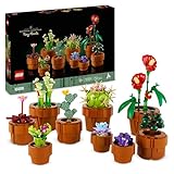 LEGO Icons Mini Pflanzen, 9 künstliche Blumen zum Bauen, Botanical Collection Sammel-Set für Erwachsene mit baubarem Terrakotta-Topf, Wohndeko, Geschenk für Mütter und Väter 10329