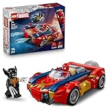 LEGO | Marvel Spider-Man Auto vs. Venomized Wolverine - Superhelden Spielzeug mit Spielzeugauto - Konstruktionsspielzeug mit 2 Minifiguren und 2 Shooter - Geschenk für Jungen ab 7 Jahren - 76336