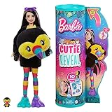 Barbie Cutie Reveal, bewegliche Tukan-Accessoires, 10 Überraschungen, Tierspielzeug, Farbwechseleffekt, inkl Cutie Reveal Puppe, Geschenk für Kinder, Spielzeug ab 3 Jahre,HKR00