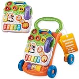 VTech Baby Spiel- und Laufwagen I Interaktive Laufhilfe mit Licht Musik & abnehmbarem Spielboard I Lerncenter mit Klaviertasten & Formen I Bremse & Lautstärke regelbar I Kinder 12–36 Monate