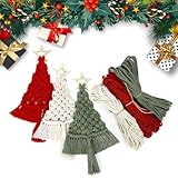 Makramee Weihnachten Set, Makramee Set Weihnachten, Für Anfänger, Weihnachtsschmuck Für Heimdekoration, Weihnachtsbaum Hängende, Weihnachts Deko