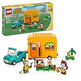 LEGO Animal Crossing Gerds Wohnwagen & Gärtnerei, Bauset für Rollenspiele, Spielzeug Auto für Kinder, Geschenk für Mädchen und Jungen ab 7 Jahren, Videospiel Spielzeug mit Tierfiguren 77054
