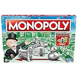 Monopoly Spiel, Familien-Brettspiel für 2 bis 6 Spieler, ab 8 Jahren für Kinder, mit 8 Spielfiguren (Figuren können variieren)