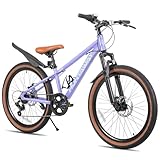 KEANO Huntaway 24 Zoll mit kinderfahrrad, 24 Zoll Mountainbike, Kind und mädchen mit Einer höchstgeschwindigkeit Von 8-10 metern.lila