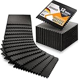 12 Stück Bodenschutzmatte Fitness 40x40 cm - Sportmatte Puzzle Unterlage Hantelbank Gerätematte Fitness Fitnessmatte Bodenschutz Fitness Teppich