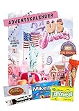 US Süßigkeiten Adventskalender 2023 I 24 Original Sweets aus Amerika I American Candy Adventskalender USA 2023