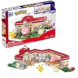 Mega Pokémon Bauset, 648 Teile, mit Pikachu, Chaneira, Evoli und Togepi, Bauspielzeug für Kinder und Erwachsene, Sammelfigur, ab 8 Jahren, HNT93