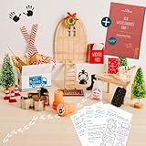 Wichteltür Set mit Buch als Wichtel Rundum-sorglos-Paket: Wichtelstreiche, Wichtelbriefe für Kinder | Wichteltür - Wichteltür Set mit Briefen - Weihnachtswichtel Komplettset - Adventskalender 2024