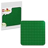 LEGO DUPLO Bauplatte in Grün, Bauspielzeug für Kleinkinder ab 18 Monaten, zum Ausstellen von Modellen, lässt Vorschulkinder kreativ Bauen und fantasievoll Spielen, Lernspielzeug 10460