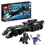 LEGO DC Batmobile: Batman verfolgt den Joker Set, Batmobil-Spielzeugauto von 1989 mit 2 Minifiguren, Automodell des Dark Knight mit Batarang, Superhelden-Geschenk für Kinder, Jungen und Mädchen 76224