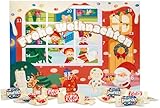 Adventskalender 2025 mit weißen Schokoladenfiguren – 24 Stück süße Festive Friends, Weihnachtskalender für Kinder & Familien, White-Schokoladen-Adventskalender (196 g)