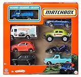 Matchbox-Satz mit 8 Die-Cast-Autos oder -Trucks im Maßstab 1:64, themenbezogenes Multipack, darunter 1 Exklusives Fahrzeug (Stile können abweichen), HVR81