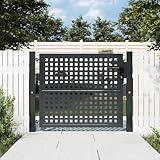 Festnight Gartentor Metall Anthrazit 105x75 cm Gartentür mit Pfosten Einfahrtstor Gartentür Zauntür Hoftor Gartenzaun Tor Gartenpforte Abschließbar Gartentore Einflügelig Metall