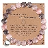 Rebundex 60 Geburtstag Frau Geschenk 60. Geburtstag Geschenke für Frauen 60 Jahre, 60.ter Armband Damen Geburtstagsgeschenk für Frauen Mama Oma