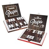 younikat Vatertagsgeschenk für Papa - Aufkleber-Set passend für Merci Schokolade -Bester Papa- zum Vatertag I selbstklebend I kreative Geschenkidee I ohne Schokolade I dv836