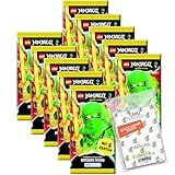Bundle mit Lego Ninjago Serie 9 Trading Cards - 10 Booster + Exklusive Collect-it Hüllen