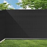 arvioo Sichtschutz, für die Privatsphäre im Garten, PVC Sichtschutzmatte Blickdicht UV-Schutz Witterungsbeständig, Kürzbar, Sichtschutzzaun für Garten (Anthrazit, 180 x 800 cm, auf 2 Rollen Verteilt)