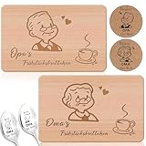Oma und Opa Geschenke, 6 Stück Geschenke Geschenk für Oma und Opa Frühstücksbrettchen Kaffeelöffel Untersetzer Weihnachtsgeschenke Großeltern Oma Opa Geschenk Weihnachten Geschenke Geschenk Großeltern