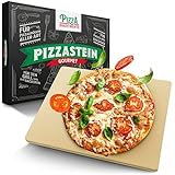Pizza Divertimento - DAS ORIGINAL - Pizzastein für Backofen & Gasgrill – Vergleich.org ausgezeichnet - Pizza Stein aus Cordierit bis 900 °C – Für knusprigen Boden & saftigen Belag - Inkl. e-Rezeptbuch