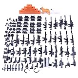 Purfresh Militär Waffen Set Bausatz für WW2 Soldaten Polizei, Modular Militärische Waffe Klemmbausteine-NO.61031