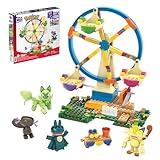 MEGA Pokémon Actionfigur Bauspielzeug, Spaß auf dem Riesenrad mit 393 Teilen und beweglichem Felori, Mampfaxo, Mauzi und Felino, für Kinder, HXF80