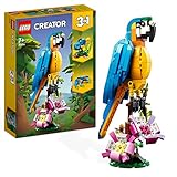 Lego 31136 Creator 3in1 Exotischer Papagei, Frosch und Fisch Ostergeschenk Dschungel-Tier-Figuren Bauspielzeug, kreatives Osterdeko Spielzeug für Kinder ab 7 Jahren zu Ostern 2023