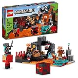 LEGO Minecraft The Nether Bastion Set 21185 Battle Action Toy mit Mob, Piglin Brute & Strider Figuren für Kinder, Jungen und Mädchen ab 8 Jahren