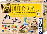 Kosmos 604462 AllesKönnerKiste Outdoor Sägen und Gestalten, Mit Säge und bunten Bastelmaterialien für kreative Abenteuer in der Natur, DIY-Bastelset für Mädchen und Jungen ab 8 Jahre, Orange