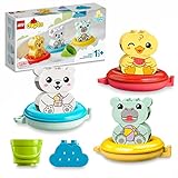 LEGO DUPLO Badewannenspaß: Schwimmender Tierzug - Badespielzeug für Kleinkinder - Motorikspielzeug für Jungen und Mädchen ab 1 Jahr - mit Nilpferd, Ente und Eisbär Minifiguren - Kinder Geschenk 10965