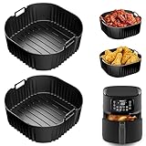 Silikonform HeißLuftfritteuse Zubehör für Philips Airfryer 5000 Serie XXL, 2 Silikonform Airfryer für Philips Airfryer XXL, Air Fryer Silikon Einsatz Backform für Philips Airfryer Dual Basket 7,2L