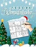 Sudoku Adventskalender: Countdown bis Weihnachten, Rätsel Adventskalender mit Sudokus in leicht bis schwer inkl. Lösungen